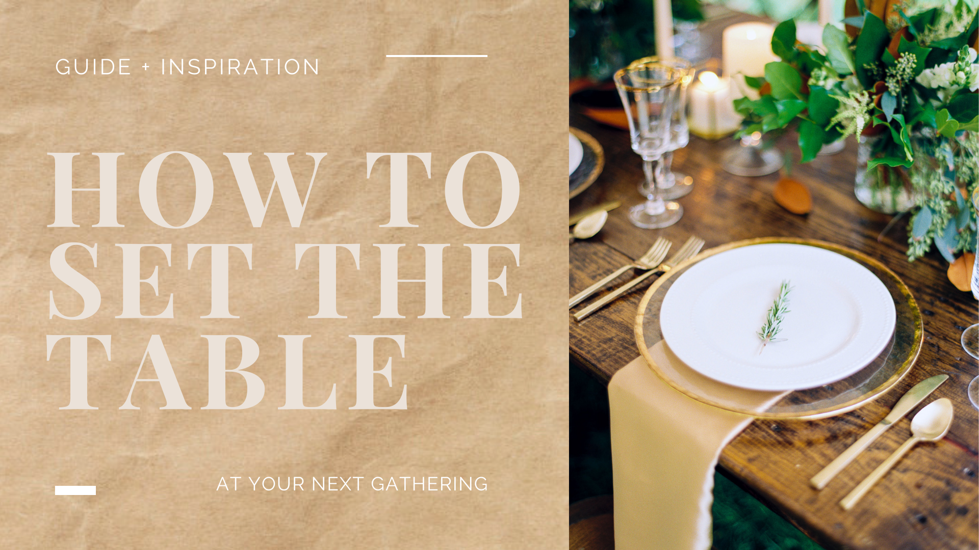 Correct Placement of Napkins and Utensils on a Table