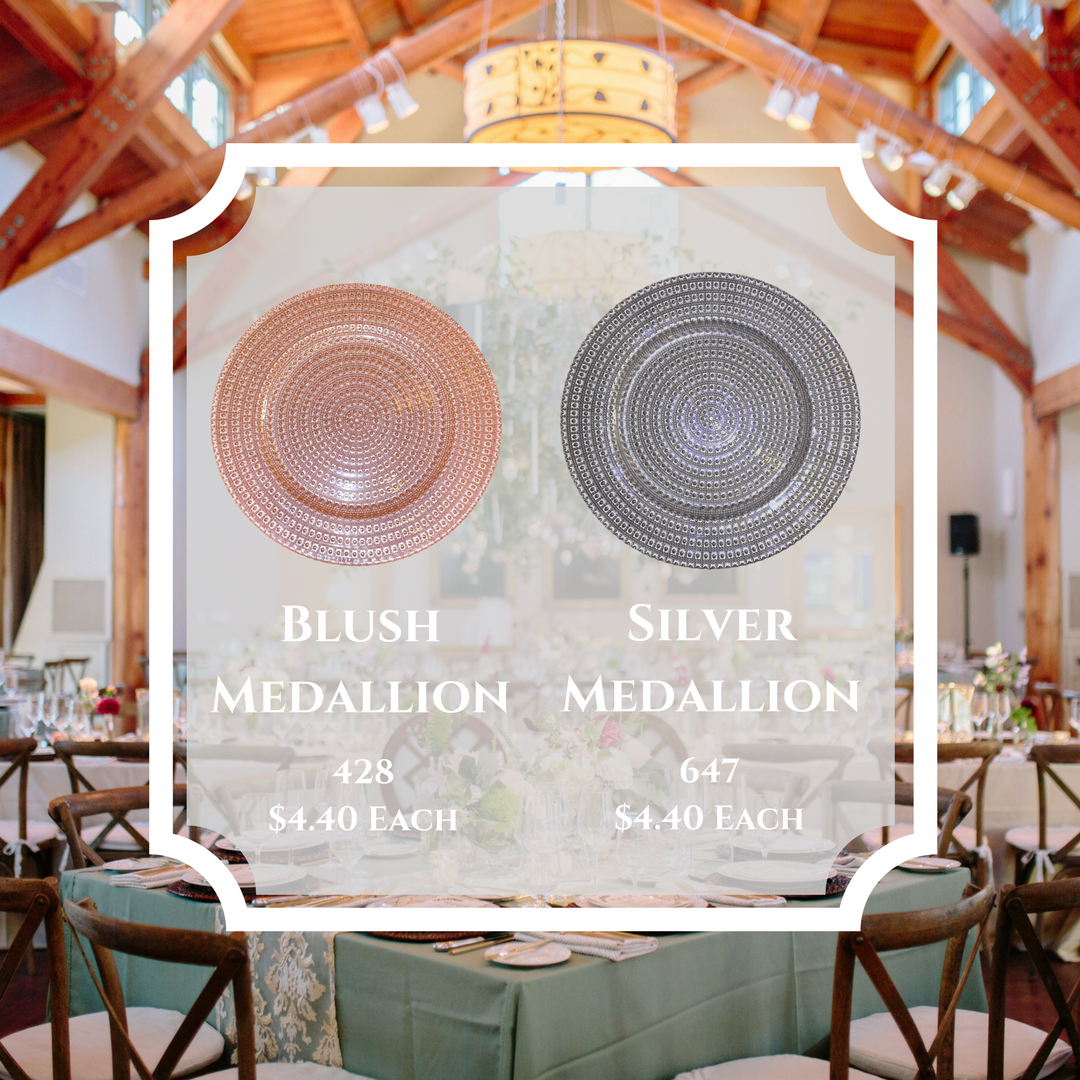 Silver & Blush Medallion Charger