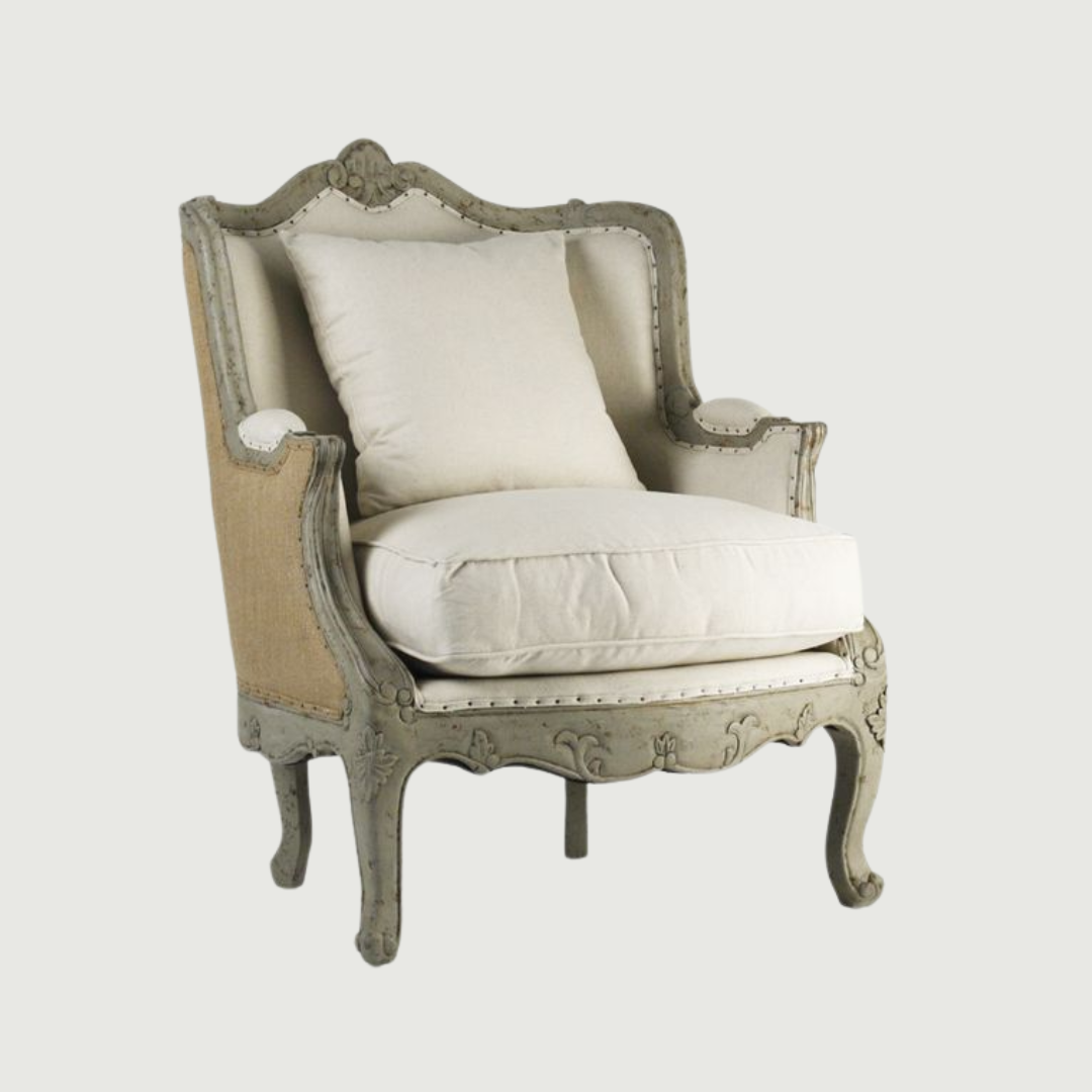 Neutral Edwin Cream Fabric Armchair main image 1