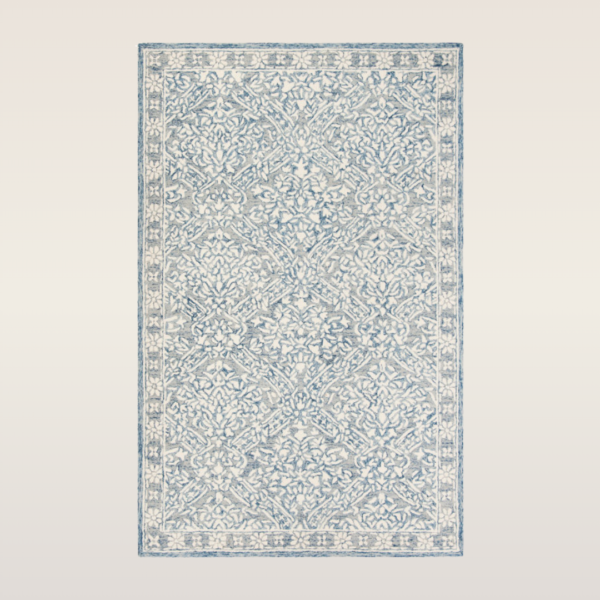 blue and white rooney rug