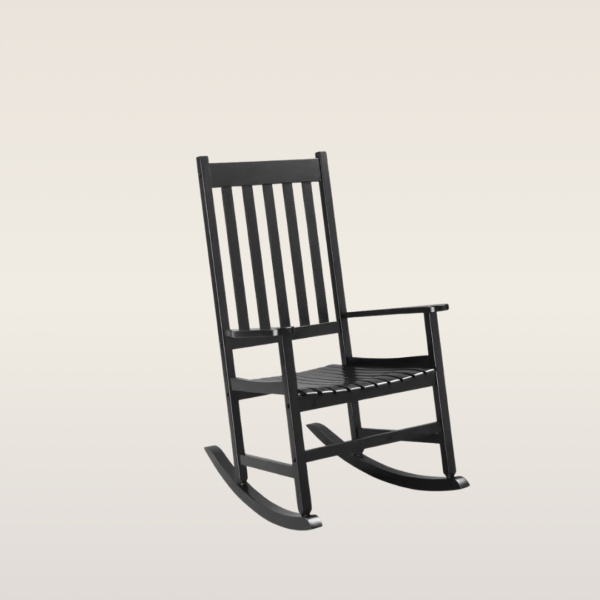 black rocking chair