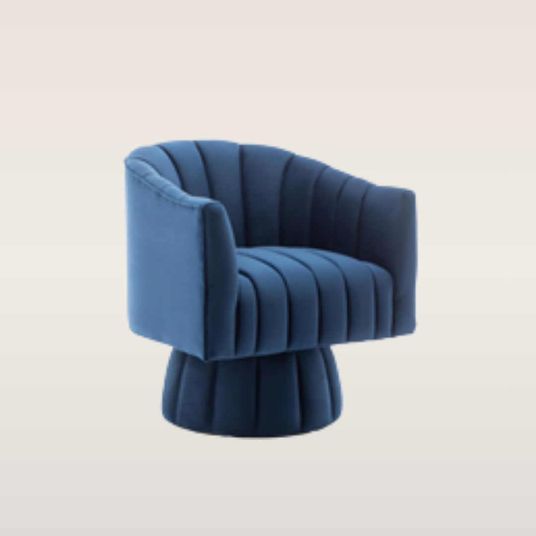 Murray Navy Velvet Armchair
