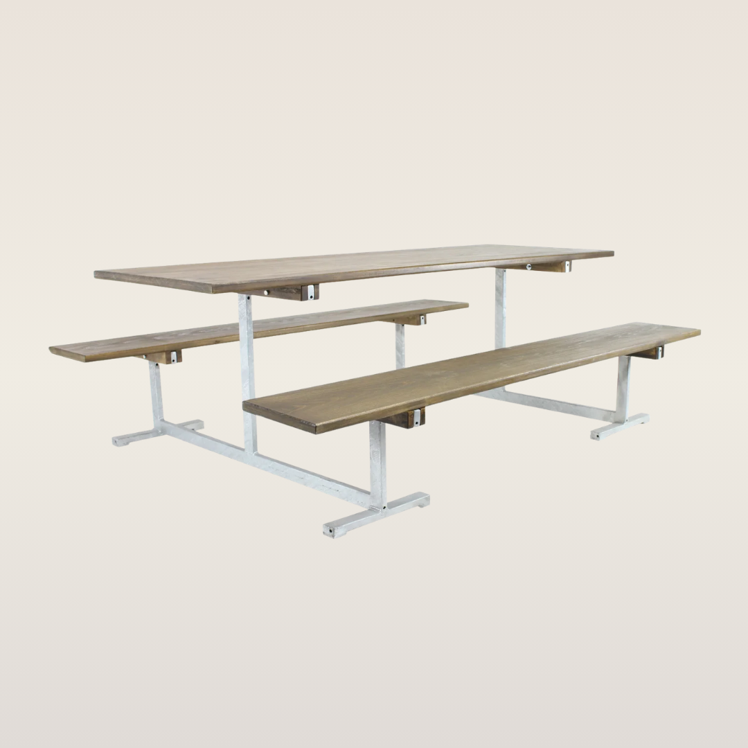 Fruitwood/Galvanized Picnic Table